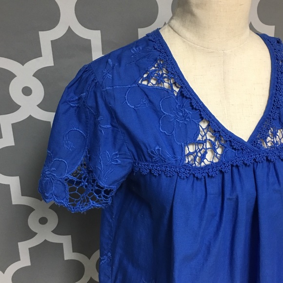 ❌SOLD❌ Vanessa Virginia Azurite Crochet Top 8L - Picture 3 of 8